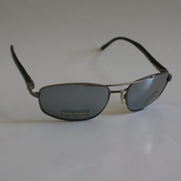 NWT TrueVintage Classic double bridge navigator style w/silver mirror sunglasses - Picture 4 of 9